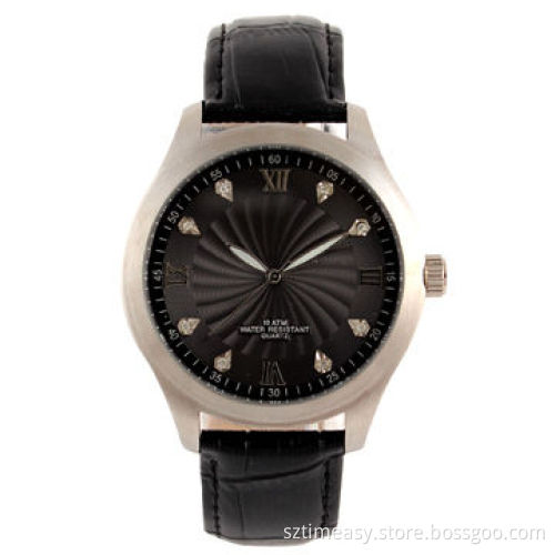 Stainless Steel Watches with Leather Band